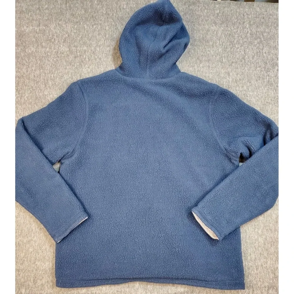 The North Face Jacket Mens XL Reversible Brantley Fleece Sherpa Hooded Blue Gray